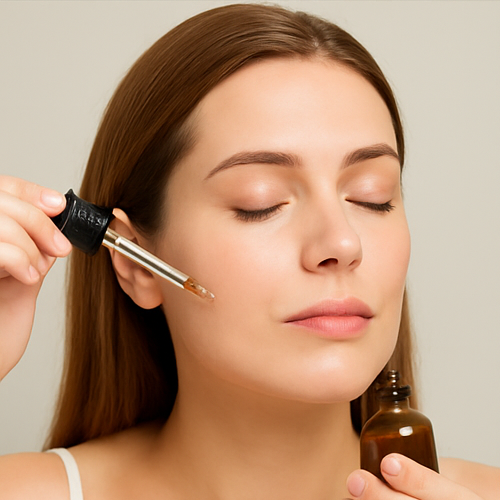 apply thin layer of serum over the desired area