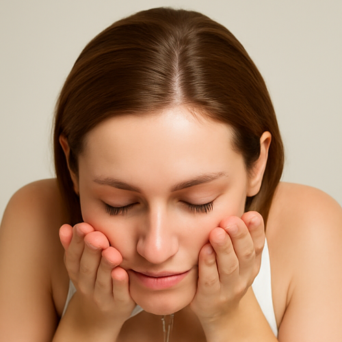 wash and pat skin dry to apply vit c serum